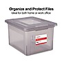 Staples File Box Plastic File Box Snap, Letter/Legal Size, Frost Gray (140170/140160)~#|#~s1219621_sc7