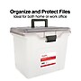 Staples File Box File Portable Tote, Letter Size, Clear (140165/111112)~#|#~s1219632_sc7