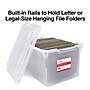 Staples Store & Slide Plastic File Box Latching, Letter/Legal Size, Clear (140167/139997)~#|#~s1219634_sc7