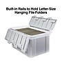 Staples Wing Lid File Totes, Letter Size, Clear (140166/139585)~#|#~s1219647_sc7