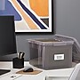 Staples File Box Plastic File Box Snap, Letter/Legal Size, Frost Gray (140170/140160)~#|#~s1219681_sc7