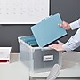 TRU RED™ Store & Slide Weather-Resistant File Box, Letter/Legal, Clear, 4/Carton (TR57621CT)~#|#~s1219687_sc7