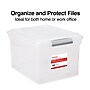 Staples Store & Slide Plastic File Box Latching, Letter/Legal Size, Clear (140167/139997)~#|#~s1219695_sc7