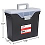 TRU RED™ Slim Portable File Tote, Letter Size, Black, 5/Carton (TR58297CT)~#|#~s1219700_sc7