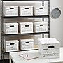 Staples Corrugated File Box Lift Off Lid, Letter/Legal Size, White/Black, 20/Pack (3325010/3325007)~#|#~s1219711_sc7