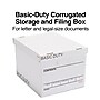Staples Corrugated File Box Lift Off Lid, Letter/Legal Size, White/Black, 20/Pack (3325010/3325007)~#|#~s1219719_sc7