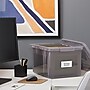 Staples Weather-Resistant File Box, Letter/Legal Size, Frost Gray, 4/Carton (TR57623CT)~#|#~s1219724_sc7