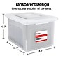 Staples Plastic File Box Snap, Letter/Legal Size, Clear, 4/Carton (TR57620CT)~#|#~s1219725_sc7