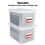 Staples Plastic File Box Snap, Letter/Legal Size, Clear, 4/Carton (TR57620CT)~#|#~s1219733_sc7