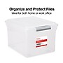 TRU RED™ Store & Slide Weather-Resistant File Box, Letter/Legal, Clear, 4/Carton (TR57621CT)~#|#~s1219741_sc7