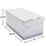 Staples Medium Duty 60% Recycled EZ Fold Corrugated File Box Lift Off Lid, Letter Size, White/Gray, 12/Carton (2489403)~#|#~s1219756_sc7