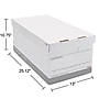 Staples Medium Duty 50% Recycled Corrugated File Box with Lift Off Lid, Letter Size, White/Gray, 4/Carton (2489603/2489602)~#|#~s1219757_sc7