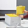 Staples Medium Duty 60% Recycled EZ Fold Corrugated File Box Lift Off Lid, Letter Size, White/Gray, 12/Carton (2489403)~#|#~s1219759_sc7