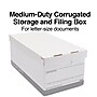 Staples Medium Duty 50% Recycled Corrugated File Box with Lift Off Lid, Letter Size, White/Gray, 4/Carton (2489603/2489602)~#|#~s1219803_sc7