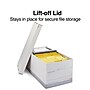 Staples Medium Duty 60% Recycled EZ Fold Corrugated File Box Lift Off Lid, Letter Size, White/Gray, 12/Carton (2489403)~#|#~s1219805_sc7