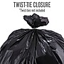 Perk™ 45 Gallon Kitchen Industrial Trash Bag, 45" x 38", Low Density, 1.1 mil, Black, 25 Bags/Box (PK56748)~#|#~s1219863_sc7