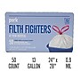 Perk™ 13 Gallon Kitchen Trash Bag, 28" x 24", Low Density, 0.9 mil, White, 50 Bags/Box (PK56745)~#|#~s1219911_sc7