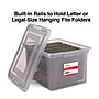 Staples Weather-Resistant File Box, Letter/Legal Size, Frost Gray, 4/Carton (TR57623CT)~#|#~s1220995_sc7