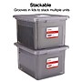 Staples Weather-Resistant File Box, Letter/Legal Size, Frost Gray, 4/Carton (TR57623CT)~#|#~s1221002_sc7