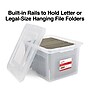 Staples Plastic File Box Snap, Letter/Legal Size, Clear, 4/Carton (TR57620CT)~#|#~s1221003_sc7