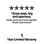 Staples Kendall Park 58.8"W L-Shaped Desk, Cherry (52493)~#|#~s1221166_sc7
