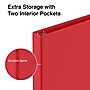 Staples 1/2" 3-Ring Non-View Binder, Red (ST26852-CC)~#|#~s1221736_sc7