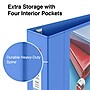 Staples Heavy Duty 4" 3-Ring View Binder, D-Ring, Periwinkle (ST56293-CC)~#|#~s1221785_sc7