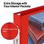 Staples Heavy-Duty 1.5-Inch D-Ring View Binder, Reinforced Spine, Holds Up to 350 Sheets, Red, for Office & School~#|#~s1221793_sc7