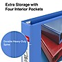 Staples Heavy Duty 1 1/2" 3-Ring View Binder, D-Ring, Periwinkle (ST56290-CC)~#|#~s1221803_sc7