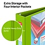 Staples Heavy Duty 3" 3-Ring View Binder, D-Ring, Chartreuse (ST56322-CC)~#|#~s1221849_sc7