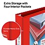Staples Heavy-Duty 2-Inch D-Ring View Binder, Reinforced Spine, Holds Up to 450 Sheets, Red, for Office & School~#|#~s1221856_sc7
