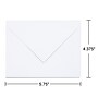 Staples Gummed Invitation Envelopes, 5 3/4" x 4 3/8", White, 250/Box (266767N)~#|#~s1223319_sc7