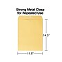 Staples Clasp & Moistenable Glue Kraft Catalog Envelope, 11 1/2" x 14 1/2", Brown, 100/Box (ST17748-CC)~#|#~s1223345_sc7