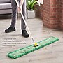 Coastwide Professional™ Looped-End Dust Mop Head, Microfiber, 48" x 5", Green (CW56772)~#|#~s1223799_sc7
