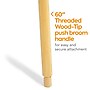 Coastwide Professional™ 60" Wood Push Broom Handle, Threaded Wood Tip (CW57740)~#|#~s1223911_sc7