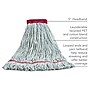 Coastwide Professional™ Looped-End Wet Mop Head, Large, Recycled PET/Cotton Blend, 5" Headband, Blue (CW57755)~#|#~s1223916_sc7