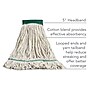 Coastwide Professional™ Looped-End Wet Mop Head, Medium, Cotton, 5" Headband, White (CW57749)~#|#~s1223924_sc7