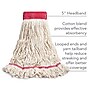 Coastwide Professional™ Looped-End Wet Mop Head, Large, Cotton, 5" Headband, White (CW57748)~#|#~s1223925_sc7