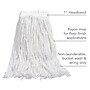Coastwide Professional™ Cut-End Wet Mop Head, #24, Rayon, 1" Headband, White (CW57746)~#|#~s1224165_sc7