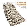 Coastwide Professional™ Cut-End Wet Mop Head, #32, Cotton, 1" Headband, White (CW57745)~#|#~s1224174_sc7