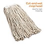 Coastwide Professional™ Cut-End Wet Mop Head, #24, Cotton, 1" Headband, White (CW57744)~#|#~s1224269_sc7