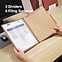 Staples® Recycled Pressboard Classification Folder, 2-Dividers, 2 1/2" Expansion, Letter Size, Brick Red, 20/Box (ST614617-CC )~#|#~s1224565_sc7