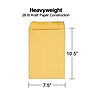 Staples Gummed Kraft Catalog Envelopes, 7.5"L x 10.5"H, Brown, 100/Box (534719/17095)~#|#~s1225279_sc7