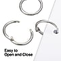 Staples Book Rings, 1", Silver, 100/Pack (44418)~#|#~s1225565_sc7