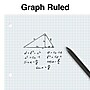 Staples® Graph Ruled Filler Paper, 8" x 10.5", 3-Hole Punched, White, 80 Sheets/Pack (ST40476B)~#|#~s1226832_sc7