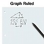 Staples® Graph Ruled Filler Paper, 8" x 10.5", White, 80 Sheets/Pack (ST25634D)~#|#~s1227038_sc7