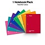 Staples® 1-Subject Subject Notebooks, 8" x 10.5", Wide Ruled, 75 Sheets, Assorted Colors (54895B/27615)~#|#~s1227251_sc7