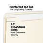 Staples Reinforced File Jackets, 1.5" Expansion, Legal Size, Manila, 50/Box (TR119255)~#|#~s1227727_sc7