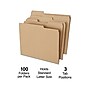 Staples 100% Recycled File Folder, 1/3-Cut Tab, Letter Size, Kraft, 100/Box (ST756044-CC)~#|#~s1227765_sc7
