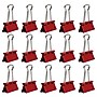 JAM Paper Colored Binder Clips, Medium,  5/8" Capacity, Red, 15/Pack (339BCRE)~#|#~sp100189002_sc7